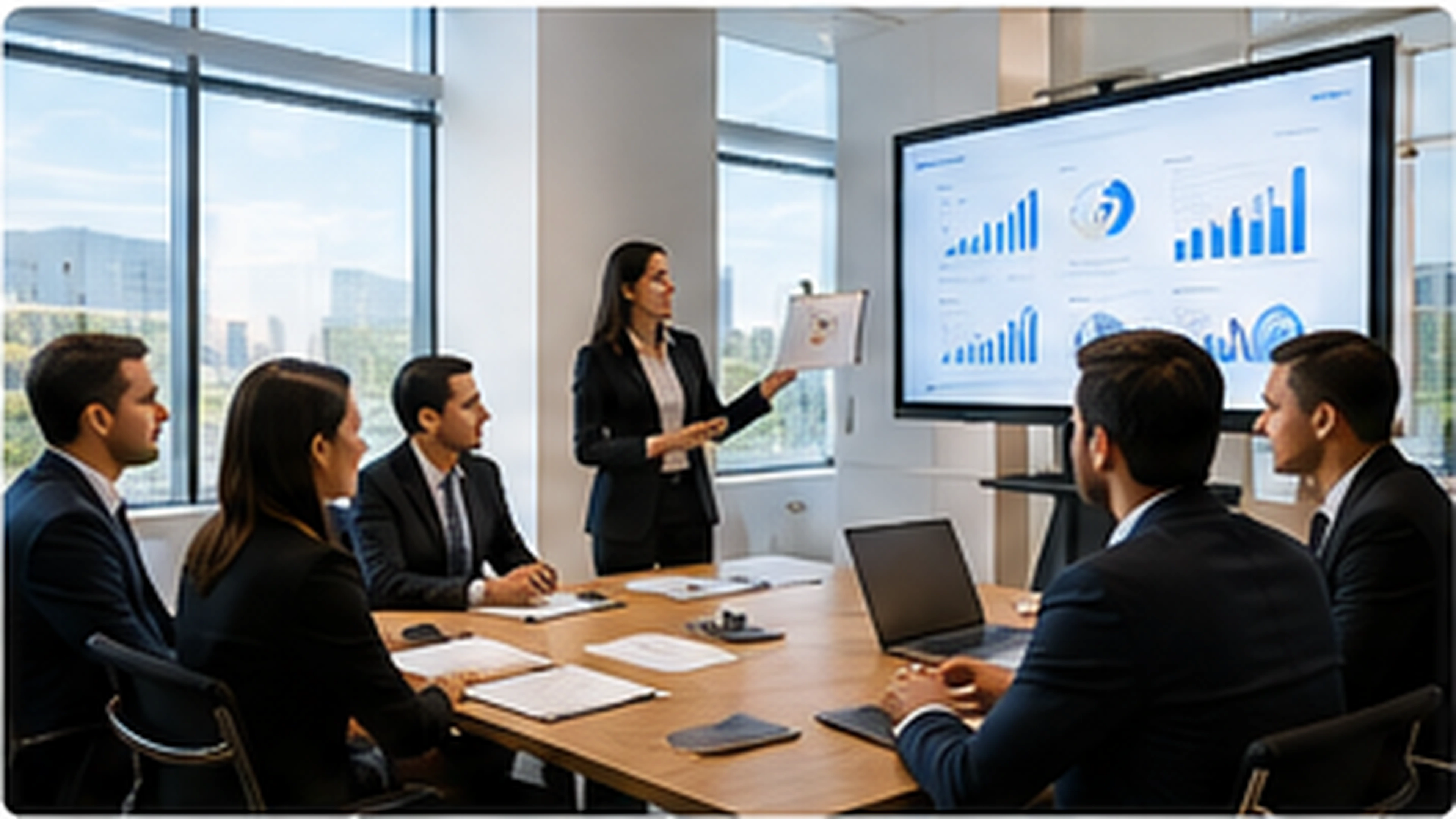 Corporate team collaboration