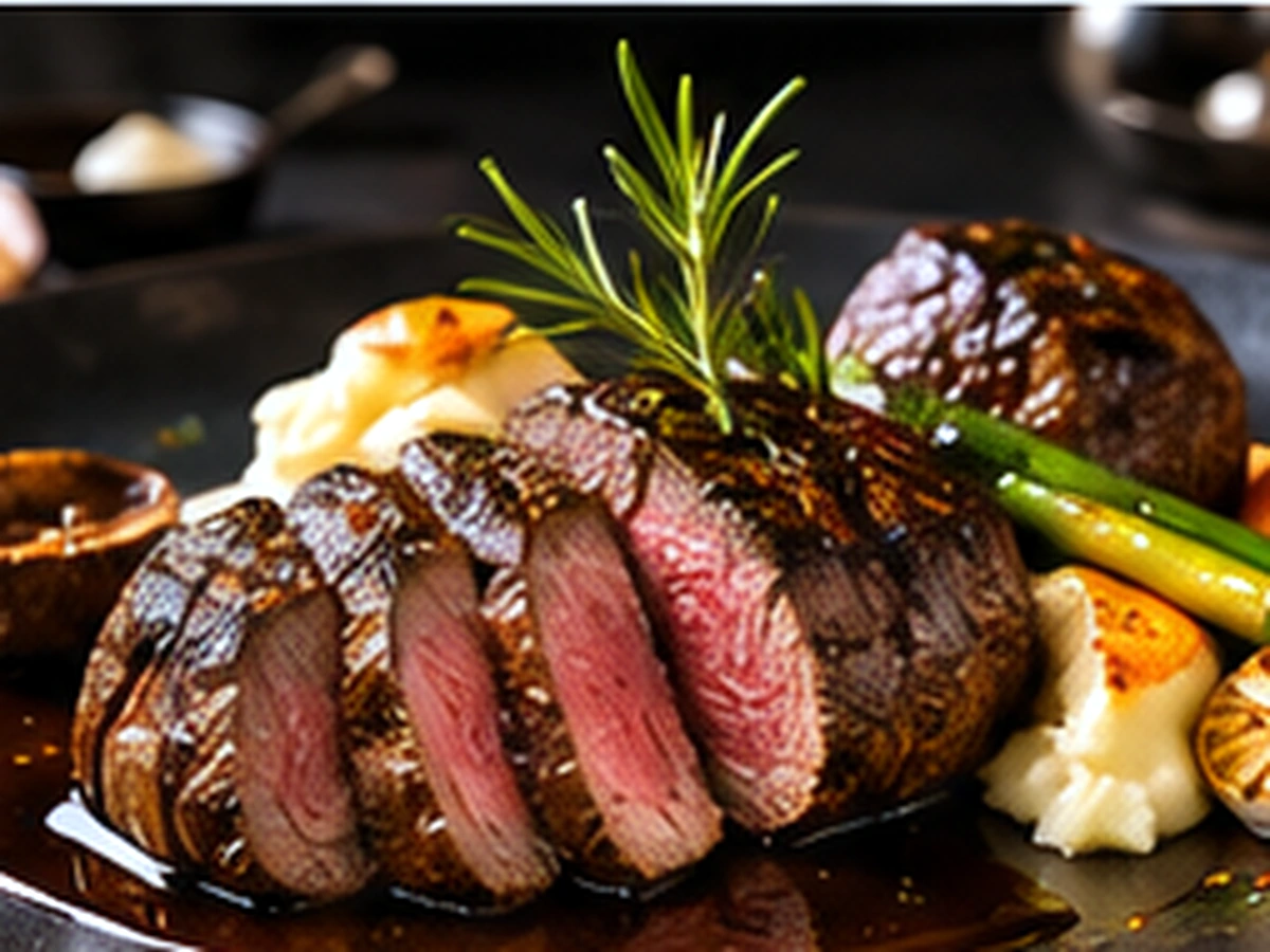 Beef Tenderloin dengan sayuran