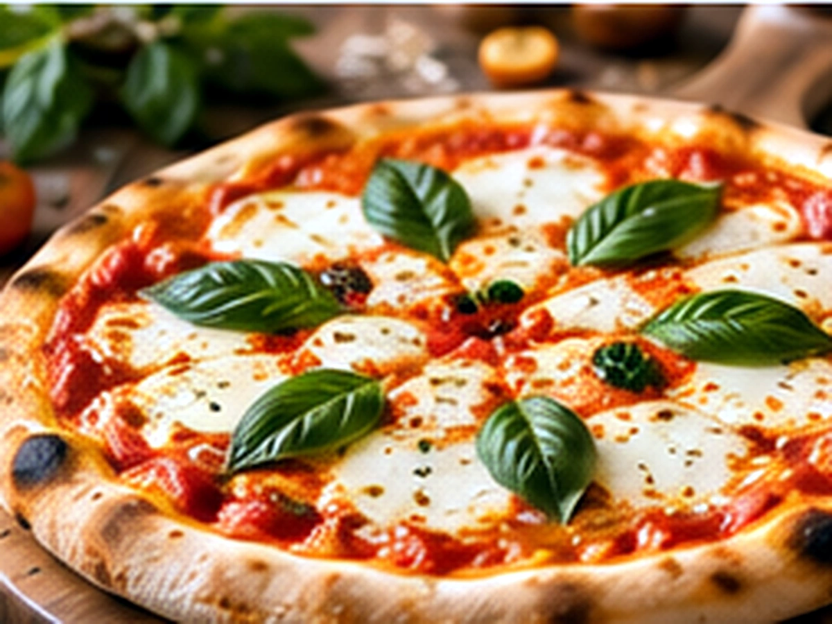 Margherita Pizza dengan basil